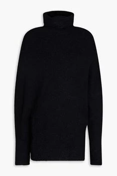 推荐Ribbed bouclé-knit turtleneck sweater商品