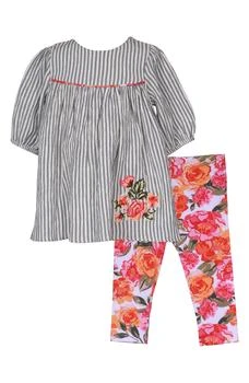 Iris & Ivy | Striped Long Sleeve Tunic & Print Leggings Set,商家Nordstrom Rack,价格¥112