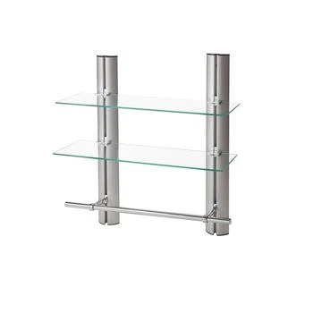 Danya B | 2 Tier Adjustable Glass Shelf with Aluminum Frame and towel Bar,商家Macy's,价格¥565