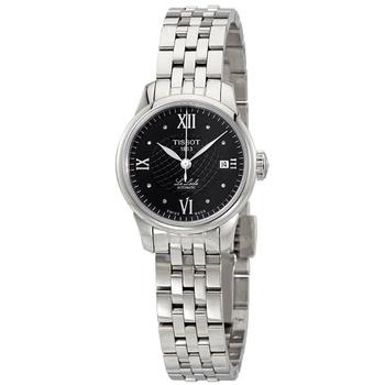 天梭力洛克, Tissot | Le Locle Automatic Black Diamond Dial Ladies Watch T41.1.183.56商品图片 3.8折