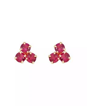 Macy's | Ruby (3/4 ct. t.w.) Button Stud in 10k Yellow Gold,商家Macy's,价格¥579