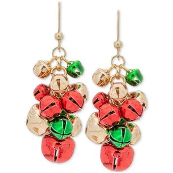 Charter Club | Tri-Tone Jingle Bell Shaky Drop Earrings, Created for Macy's商品图片,3折