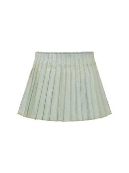 AMI | Pleated Cotton Denim Mini Skirt 6折×额外7.5折, 额外七五折