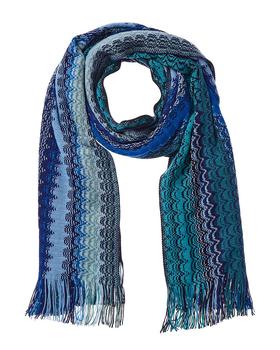 Missoni | Missoni Wool-Blend Scarf, Blue商品图片,3.5折×额外8.5折, 额外八五折