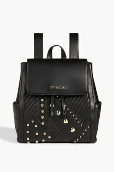 推荐Studded quilted faux leather backpack商品