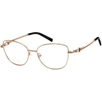 推荐Charriol Women's Eyeglasses - Shiny Gold/Black Cat Eye Shaped Frame | PC71034 C01商品