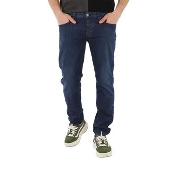 推荐Men's Denim Blue 5 Pocket Cotton Jeans商品