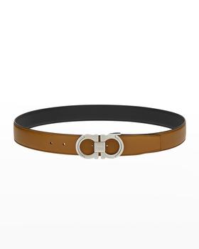 推荐Men's Reversible-Adjustable Leather Gancini Belt商品