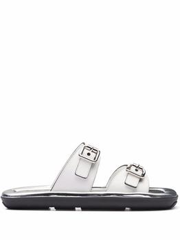 prada鞋, Prada | Prada Women's White Leather Sandals商品图片 