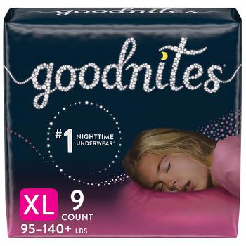 商品GoodNites | Girls' Nighttime Bedwetting Underwear XL,商家Walgreens,价格¥108图片