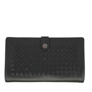 Bottega Veneta | Black Intrecciato Weave Leather Document Holder商品图片,7折