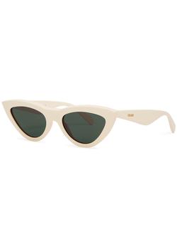 Celine | Cream cat-eye sunglasses商品图片,