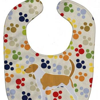 Caroline's Treasures | American Foxhound Pawprints Baby Bib,商家Verishop,价格¥80
