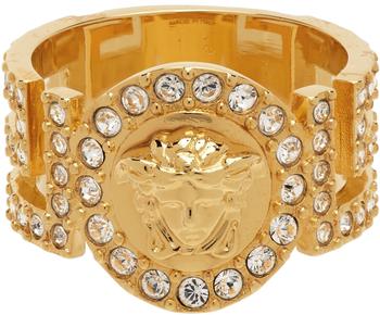 商品Gold Crystal Icon Medusa Ring图片