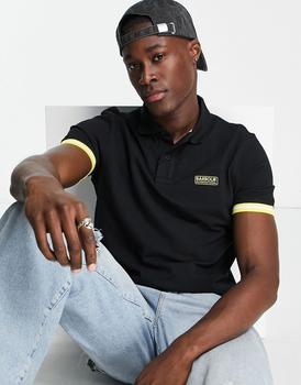 Barbour International, Barbour International | Barbour International Legacy tipped polo in black商品图片 