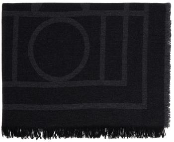 Totême | Black Wool & Cashmere Monogram Scarf商品图片,独家减免邮费