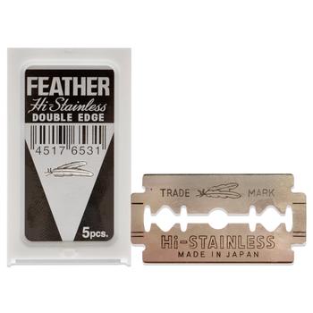 商品Jatai | Feather Hi Stainless Double Edge Razor Blades by Jatai for Unisex - 5 Pc Blades,商家Premium Outlets,价格¥61图片