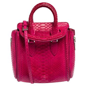 推荐Alexander McQueen Pink Python Mini Heroine Bag商品