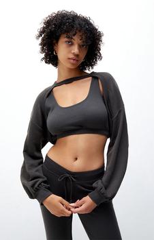 PacSun | Catalina Cropped Shrug Sweatshirt Two-Piece Set商品图片,3折