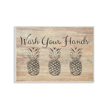 Stupell Industries | Wash Your Hands Pineapple Wall Plaque Art, 10" x 15",商家Macy's,价格¥300