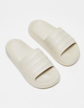 阿迪达斯拖鞋, Adidas | adidas Originals Ayoon sliders in off white商品图片 