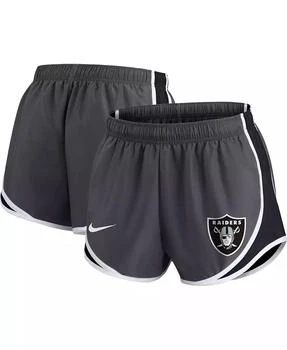 NIKE | Women's Charcoal Las Vegas Raiders Plus Size Logo Performance Tempo Shorts,商家Macy's,价格¥331