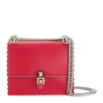 ecco包链条包, Fendi | Fendi 芬迪 女士红色波浪边翻盖挎包链条包 8M0381-A18Q-F0KMG商品图片 满$100享9.5折, 满折