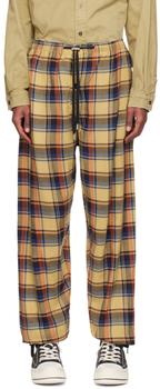 product Yellow Cotton Check Trousers image