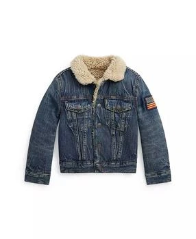 Ralph Lauren | Toddler and Little Boys Teddy Fleece–Lined Denim Trucker Jacket,商家Macy's,价格¥808