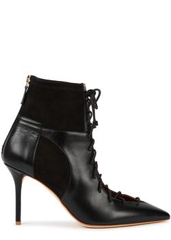 推荐Montana 80 black leather ankle boots商品