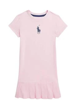 推荐Lauren Childrenswear Girls 2 6X Big Pony Pleated Cotton Jersey Tee Dress商品