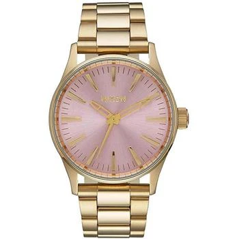Nixon | Nixon Men's Quartz Watch - Sentry Pink Dial Yellow Gold Bracelet | A4502360 3.9折×额外9折x额外9折, 额外九折