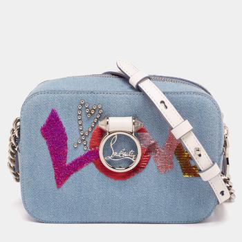 product Christian Louboutin Blue Denim Mini Rubylou Love Crossbody Bag image