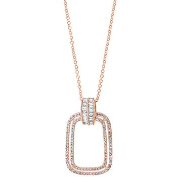 商品Effy | EFFY® Diamond Open 18" Pendant Necklace (1/2 ct. t.w.) in 14k Rose Gold,商家Macy's,价格¥33793图片