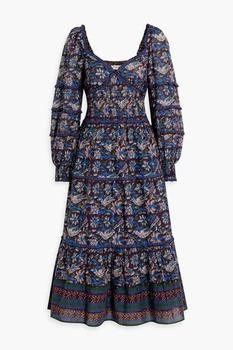 Sea | Noah shirred tiered floral-print cotton-voile midi dress 4.5折