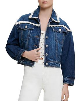 maje外套, Maje | Bakina Crochet Trim Denim Jacket商品图片 7折