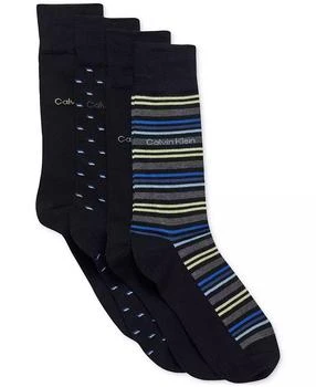 Calvin Klein | Men's Dress Crew Socks, 4-pack,商家Macy's,价格¥128