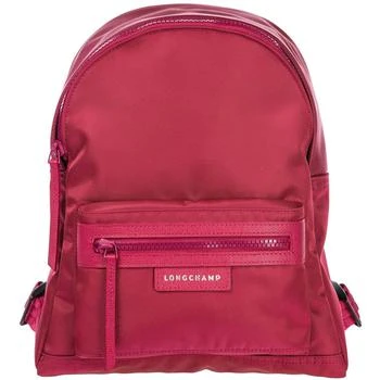 Longchamp | Women's Rucksack Leather Trim Travel Backpack In Fuchsia 5.2折, 独家减免邮费