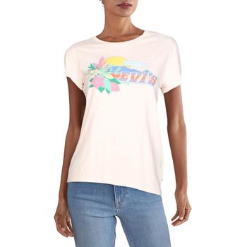 推荐Levi's Womens Sunset Cotton Crewneck Graphic T-Shirt商品