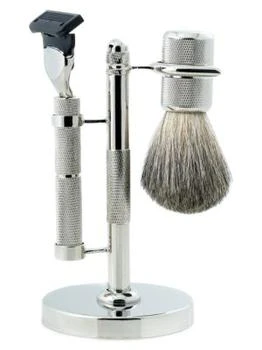 推荐3-Piece Fusion Razor, Badger Hair Shaving Brush & Stand Set商品