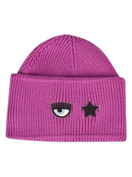 推荐Chiara Ferragni Eyelike Ribbed Beanie商品