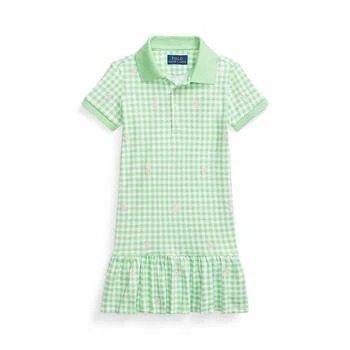Ralph Lauren | Toddler and Little Girls Gingham Pony Mesh Polo Dress,商家Macy's,价格¥517