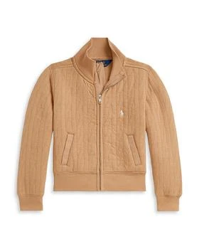 Ralph Lauren | Girls' Quilted Cable Motif Jacket - Little Kid,商家Bloomingdale's,价格¥582