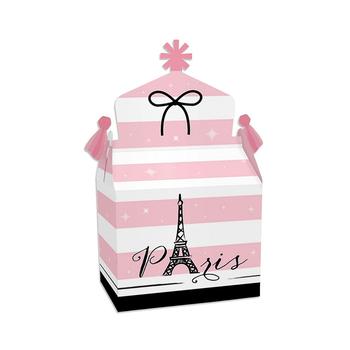 商品Big Dot of Happiness | Paris, Ooh La La - Treat Box Party Favors - Paris Themed Baby Shower or Birthday Party Goodie Gable Boxes - Set of 12,商家Macy's,价格¥129图片
