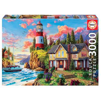 商品Lighthouse and Cottage Jigsaw Puzzle (3000 Pieces)图片