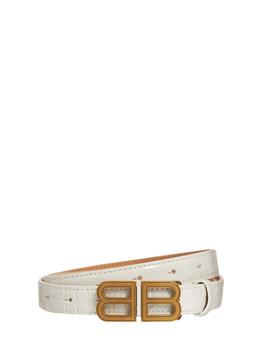巴黎世家皮带北京, Balenciaga | 20mm Bb Hourglass Shiny Leather Belt商品图片 