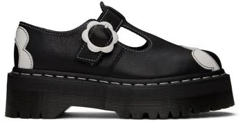 Dr. Martens | Black Bethan Leather Platform Loafers,商家Ssense US,价格¥1073
