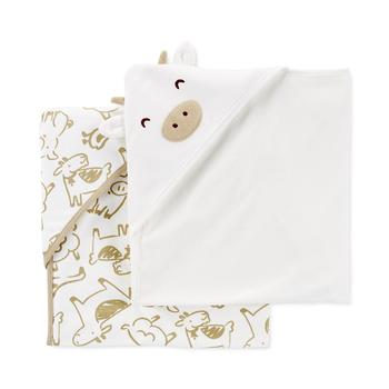 商品Carter's | Baby Boys or Baby Girls Hooded Bath Towels, Pack of 2,商家Macy's,价格¥112图片