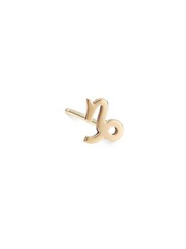 商品Zoe Chicco | Itty Bitty 14K Yellow Gold Zodiac Sign Single Stud Earring,商家Saks Fifth Avenue,价格¥609图片