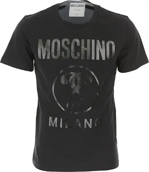 Boutique Moschino | BOUTIQUE MOSCHINO 男士黑色棉质短袖T恤 J0706-5240-0555商品图片,独家减免邮费